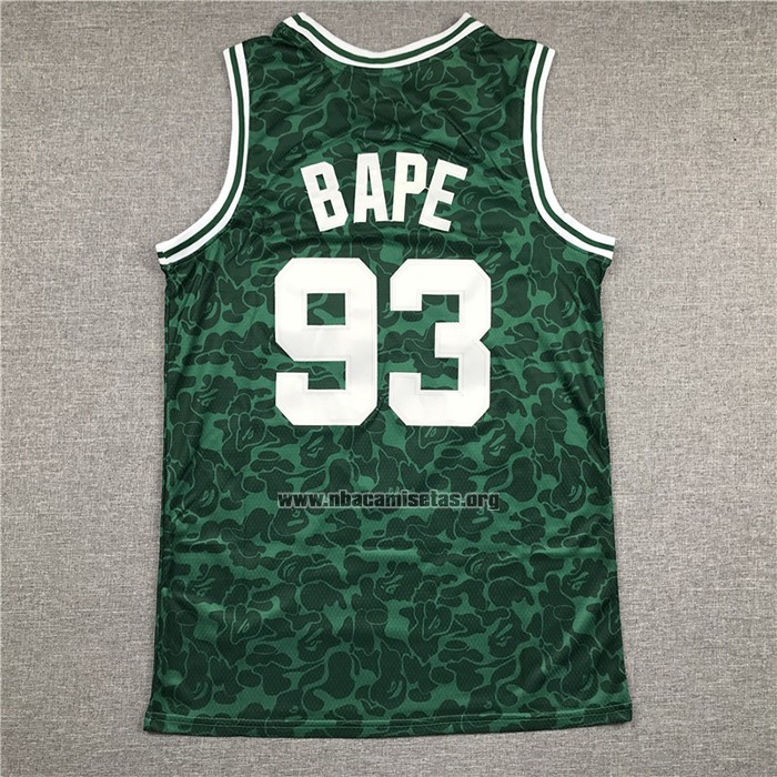 Camiseta Boston Celtics Bape NO 93 Hardwood Classic Verde